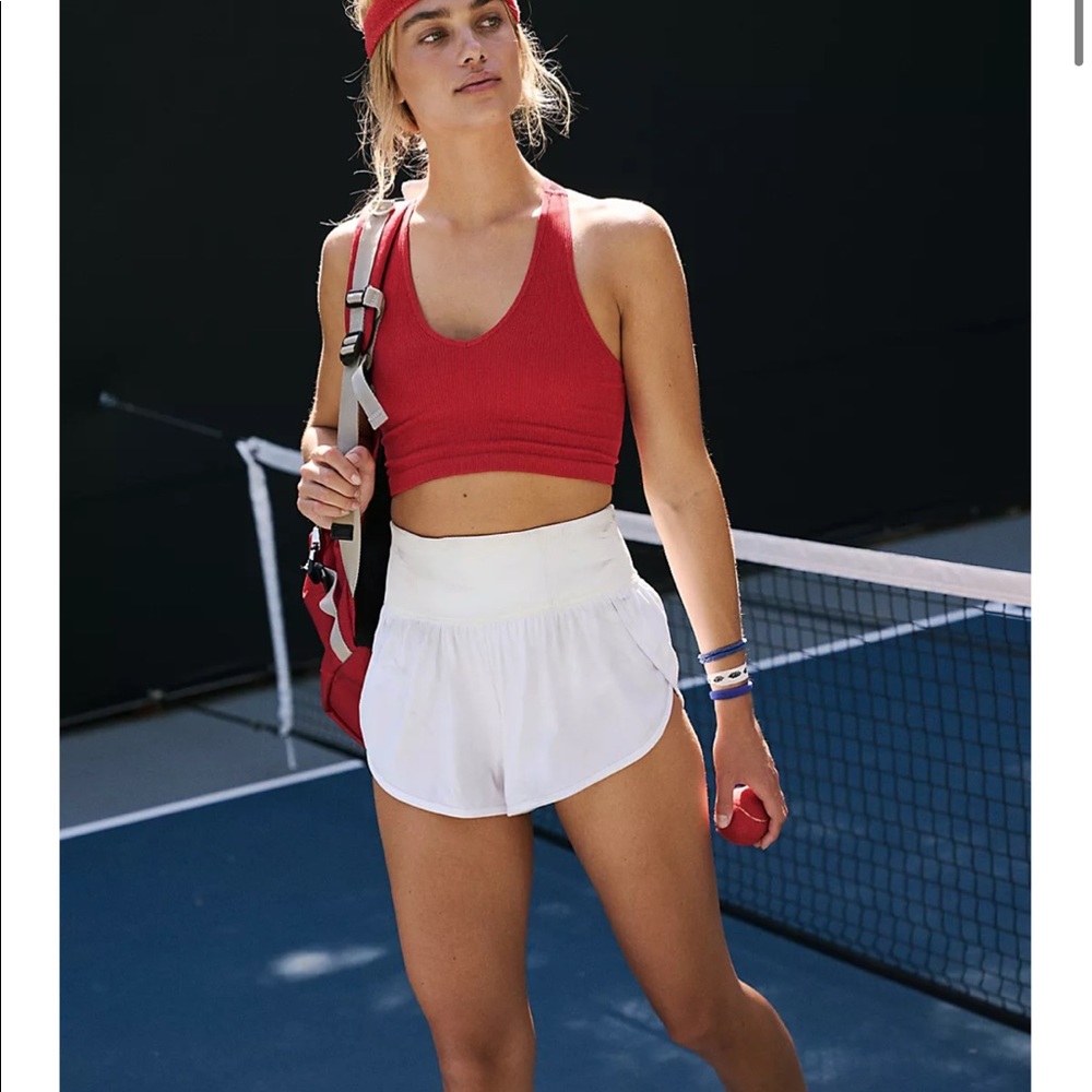 Free People Movement Game Time Shorts White